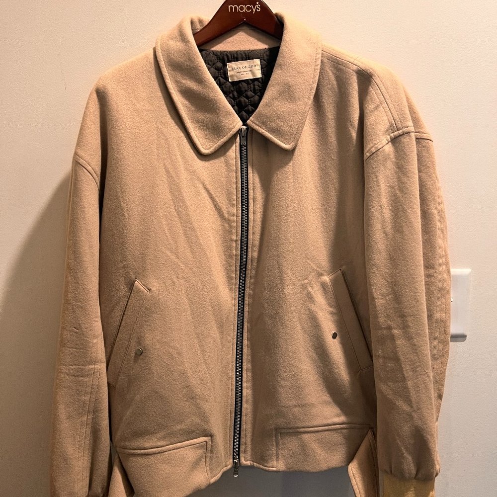 Fear of God Light Tan Wool Bomber